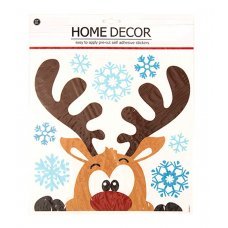 Χριστουγεννιάτικο Διακοσμητικό Αυτοκόλλητo Τάρανδος (19cm)